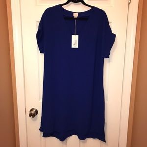 Blue tee shirt mini dress